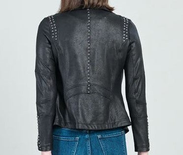 Clara Sunwoo Studded Liquid Leather Jacket
