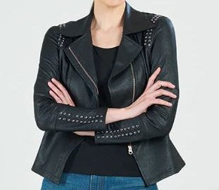 Clara Sunwoo Studded Liquid Leather Jacket