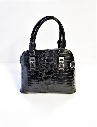 Vegan Leather Textured Handbag