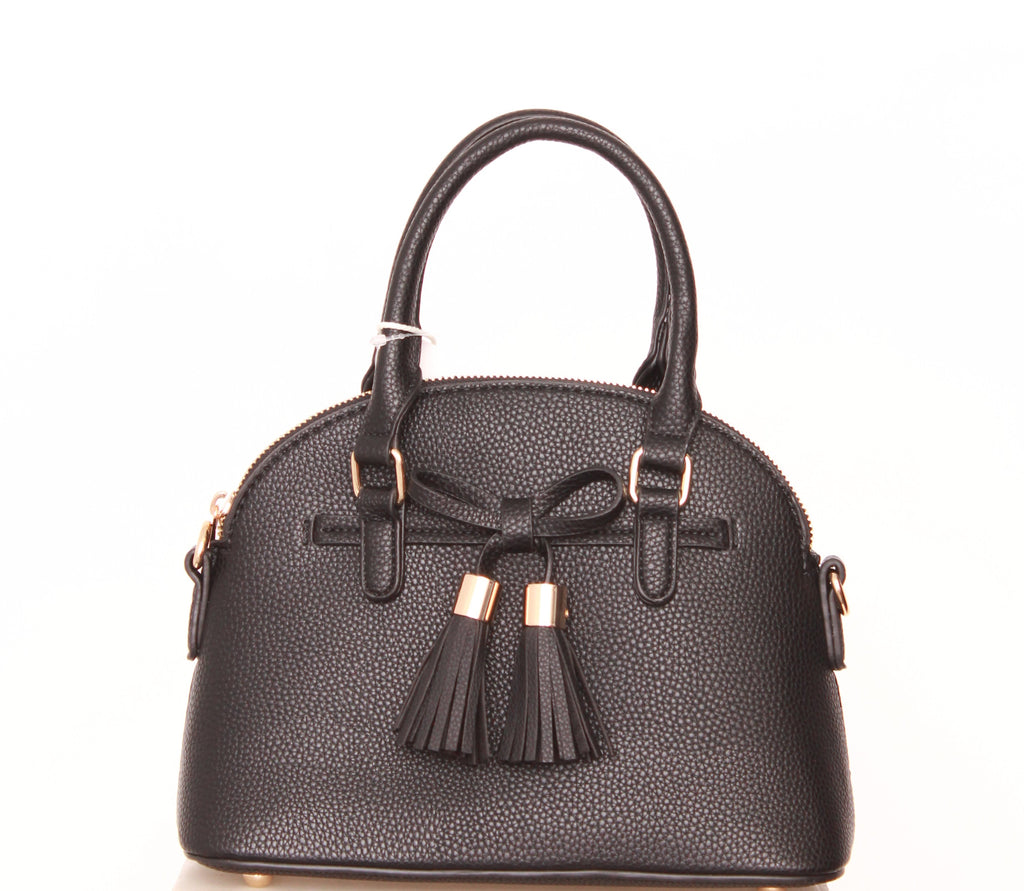 Domed Satchel Purse with Bow