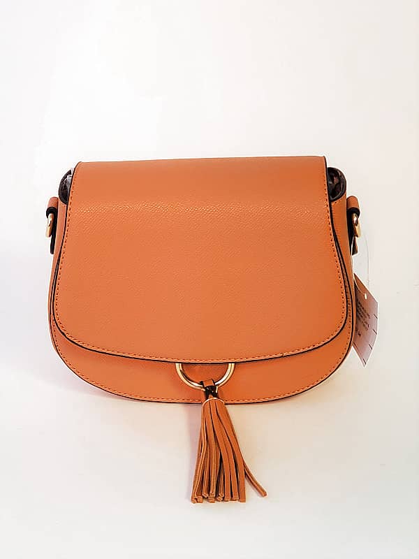 Crossbody Purse with Front Flap & Tassel